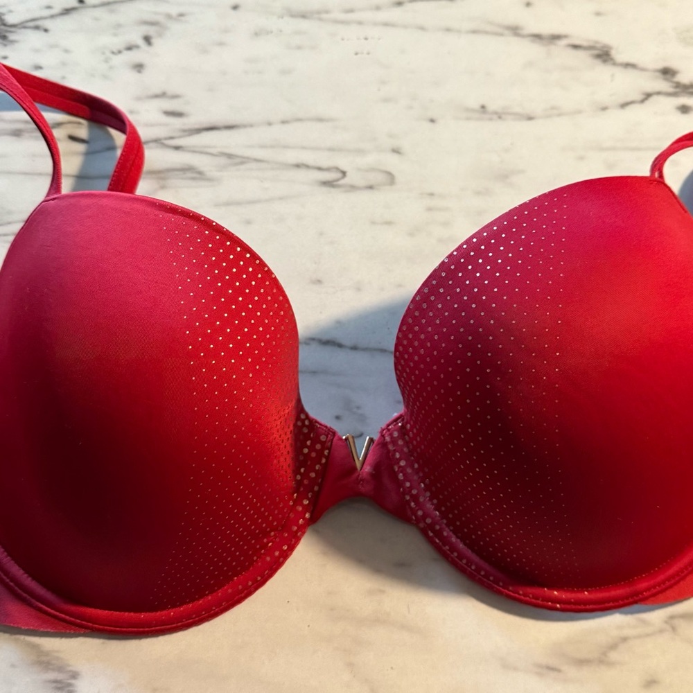 Victoria Secret Lined Demi Red Bra